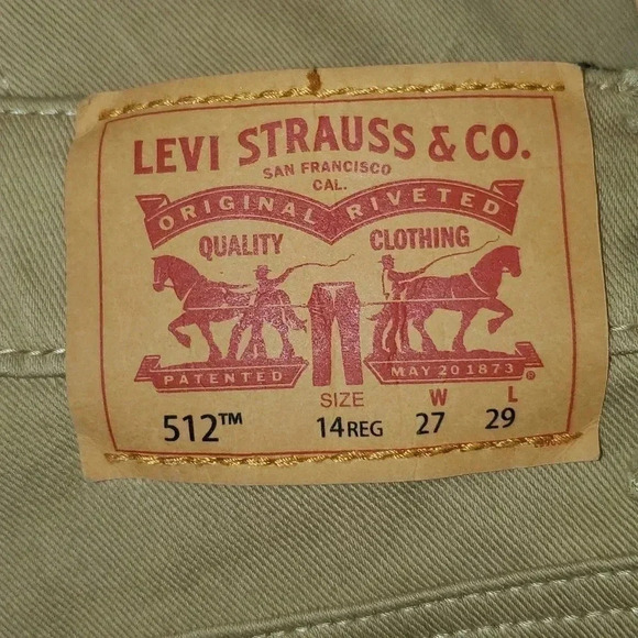 Levi's 512 Boys Slim Taper 14 Reg/27 W - Picture 5 of 10